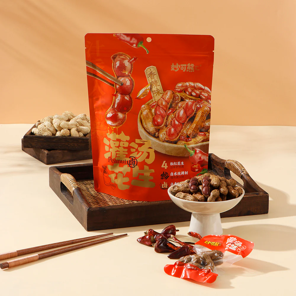 Miaoke Bear Spicy Soup Peanuts - 230g - Image 2