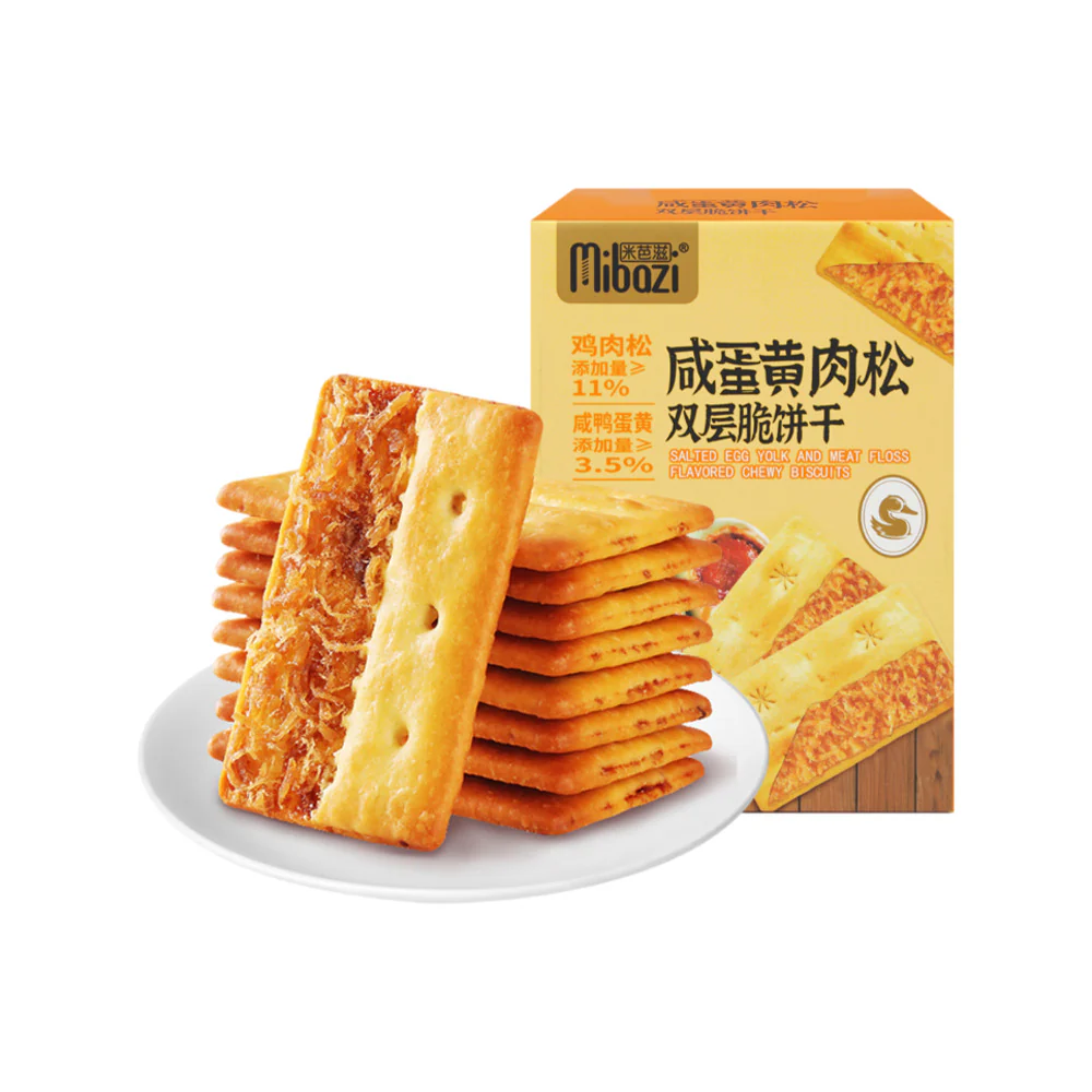 Mibazi Salted Egg Yolk & Chicken Floss Sandwich Crackers 250g