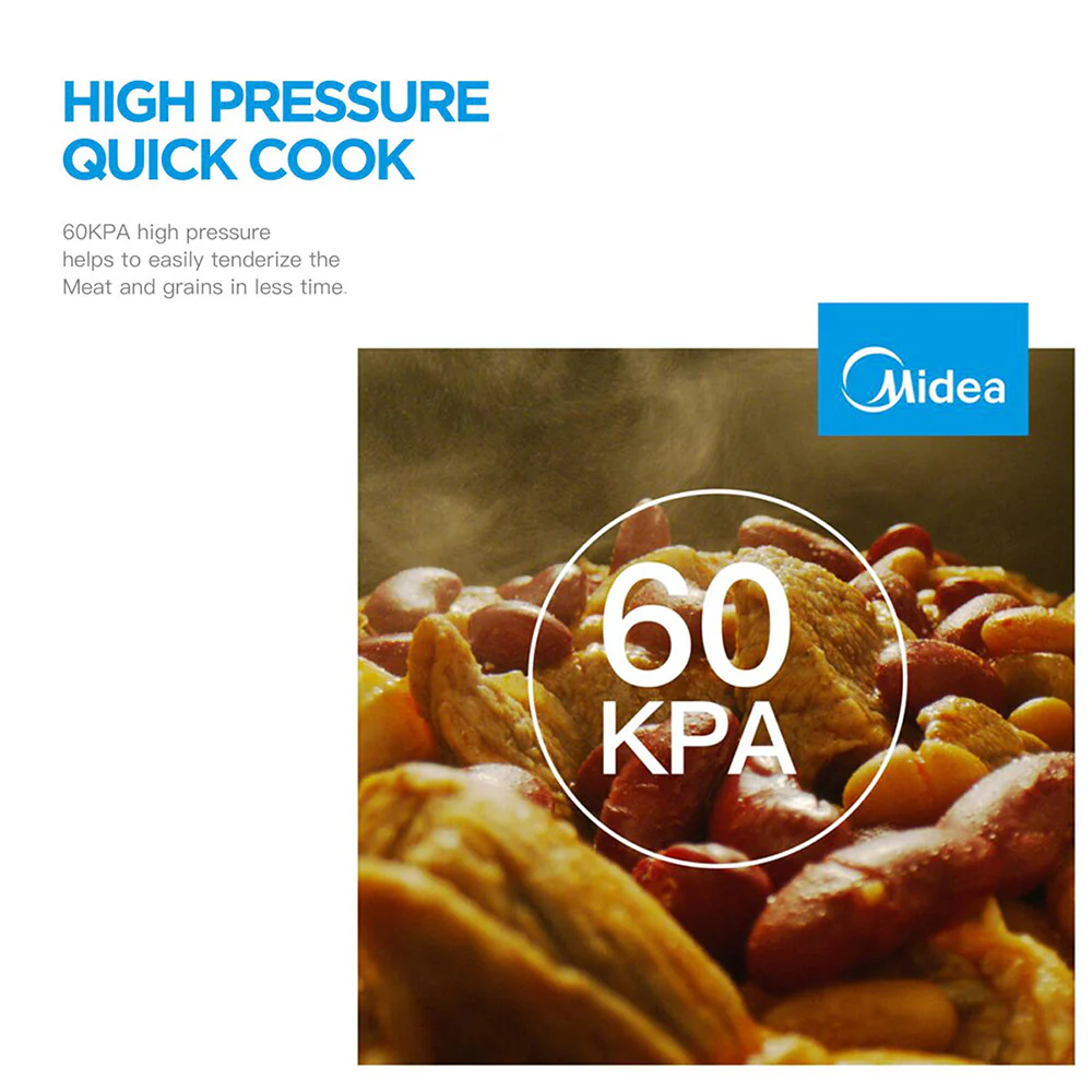 Midea Pressure Cooker 5.7L - Dishwasher Safe - Image 5