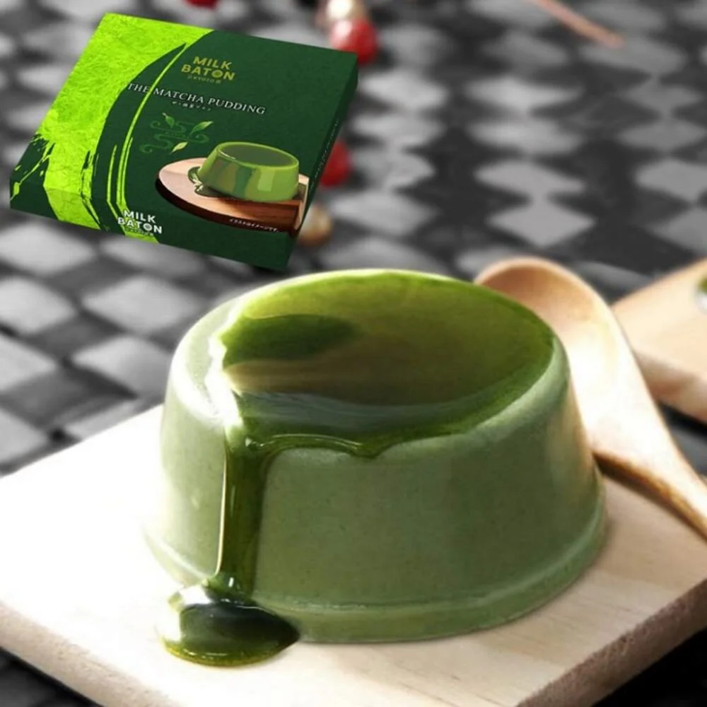 Milk Baton Kyoto Matcha Pudding – 184g Gift Pack - Creamy Japanese Green Tea Dessert - Image 4