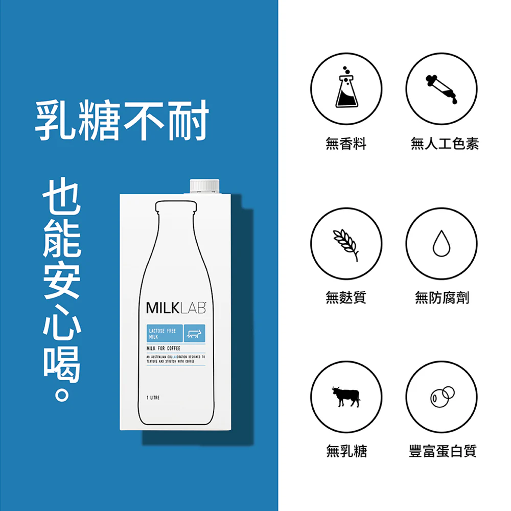 MILKLAB Lactose Free Milk for Coffee 1L - Barista-Style UHT Milk - Image 4