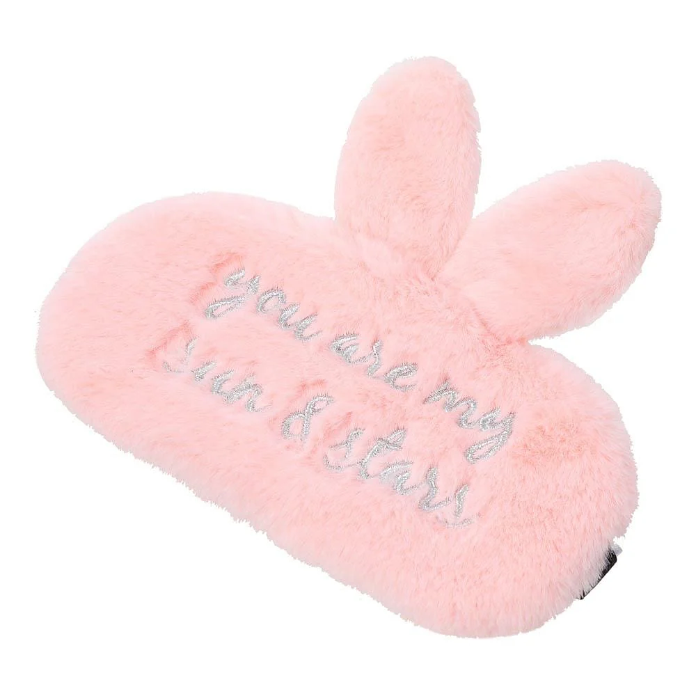 Miniso Plush Bunny Ear Eye Mask - Pink/Black (Random) - Image 4