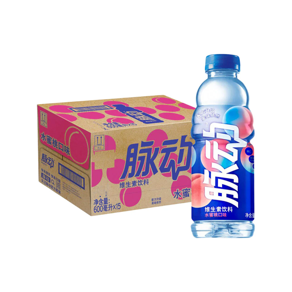 Mizone Peach Vitamin Drink 600ml x 15 Bottles - Vitamin Water