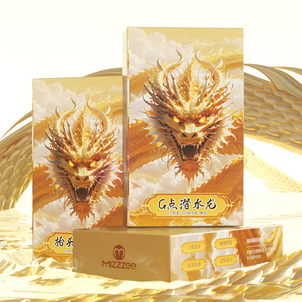 Mizz Zee G-Spot "Diving Dragon" Studded Condoms – 2 Pack - Image 3