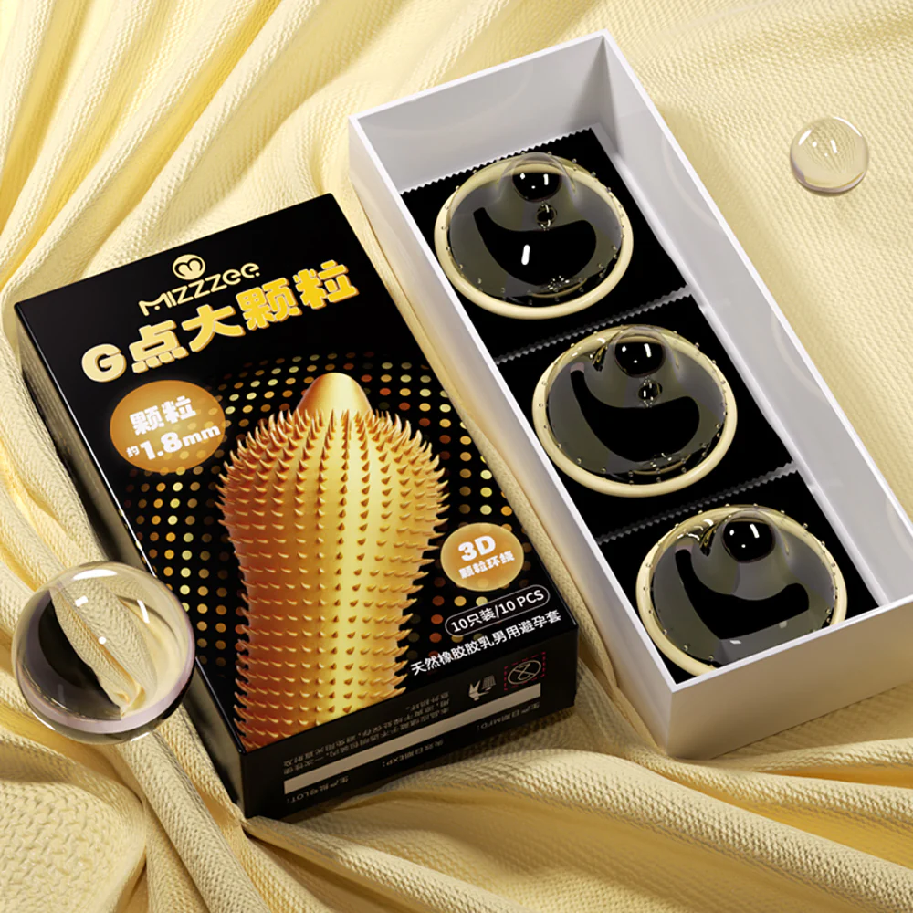 MizzZee G-Spot Large-Dot Textured Condoms – 10 Pack - Image 4
