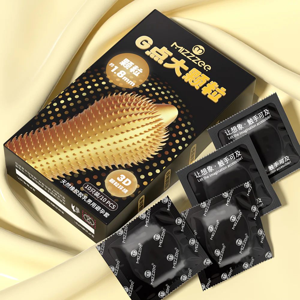 MizzZee G-Spot Large-Dot Textured Condoms – 10 Pack - Image 5