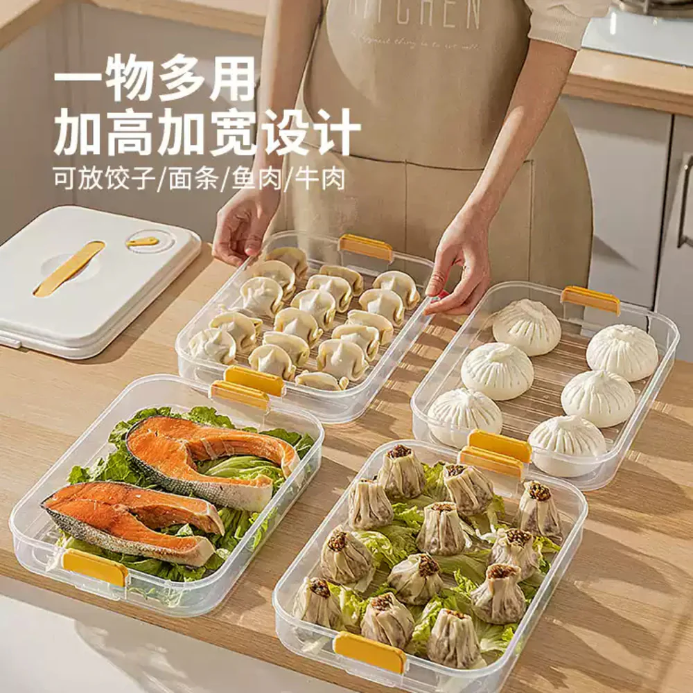 Modern Housewife 3-Tier Green Freezer Dumpling Storage Box - Holds 150-210 Dumplings - Image 4