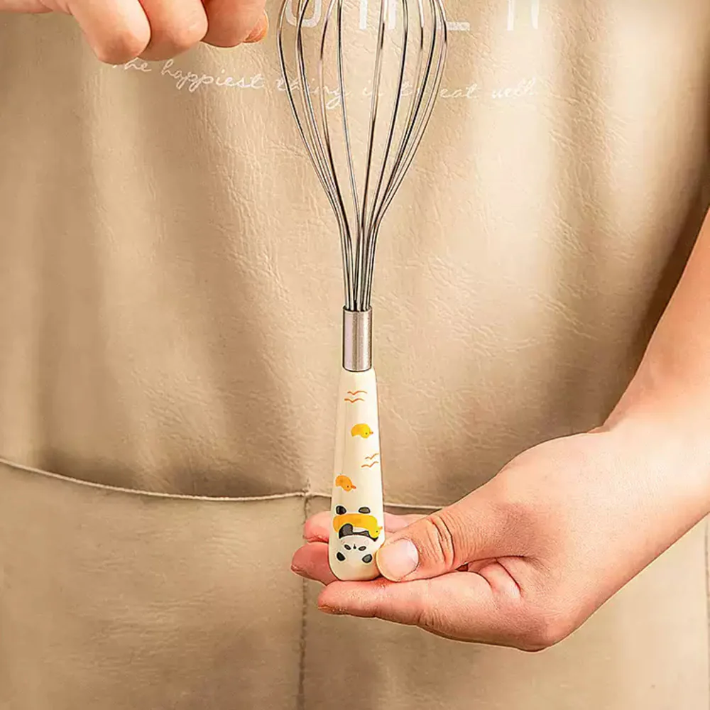 Modern Housewife 304 Stainless Steel Balloon Whisk with Ceramic Handle – Swimming Panda Design - Image 2