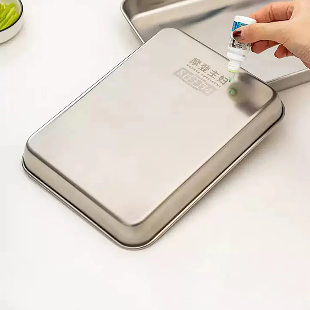 Modern SweetHome 304 Stainless Steel Steaming Tray Small 23.6*17.5*2.5cm - Image 2