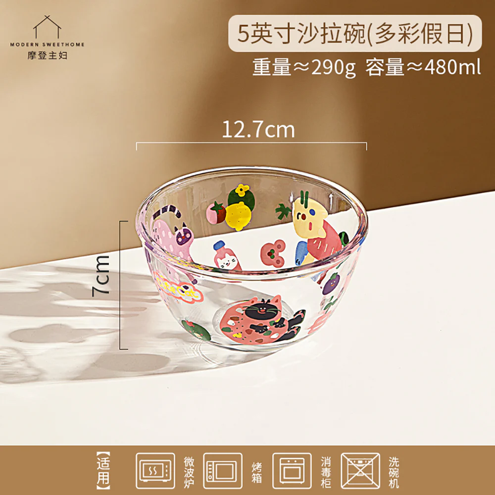 Modern SweetHome 5-Inch Salad Bowl - Colorful Holiday - Image 4