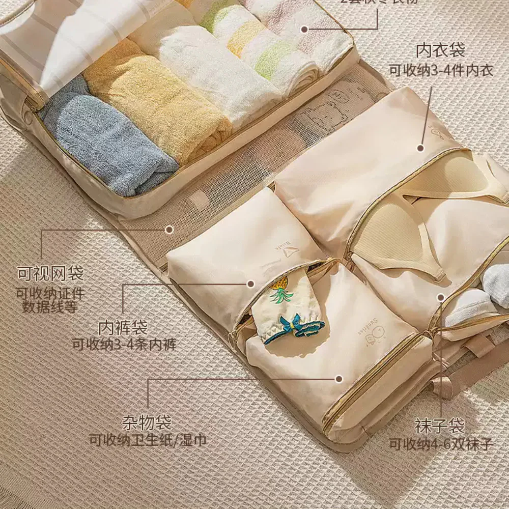Modern Housewife 7-in-1 Hanging Packing Cube & Luggage Organizer Set - Image 2