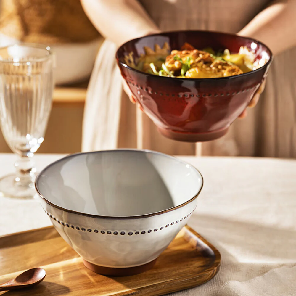 Modern SweetHome 7-Inch Conical Noodle Bowl - Gray - Image 3