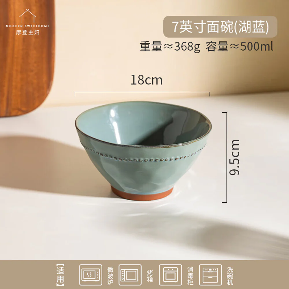 Modern SweetHome 7-Inch Noodle Bowl - Lake Blue - Image 4