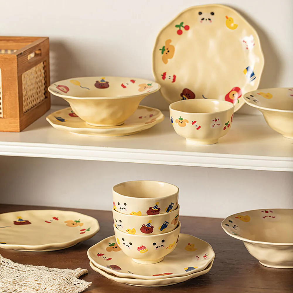 Modern SweetHome Animal Party 2-Person Dining Set - 7 Pieces - Image 3