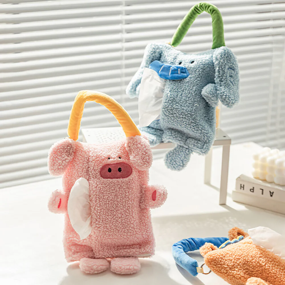 Modern SweetHome Animal Party Tissue Bag - Shy Pig - Image 2