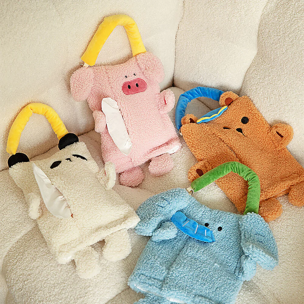 Modern SweetHome Animal Party Tissue Bag - Shy Pig - Image 3