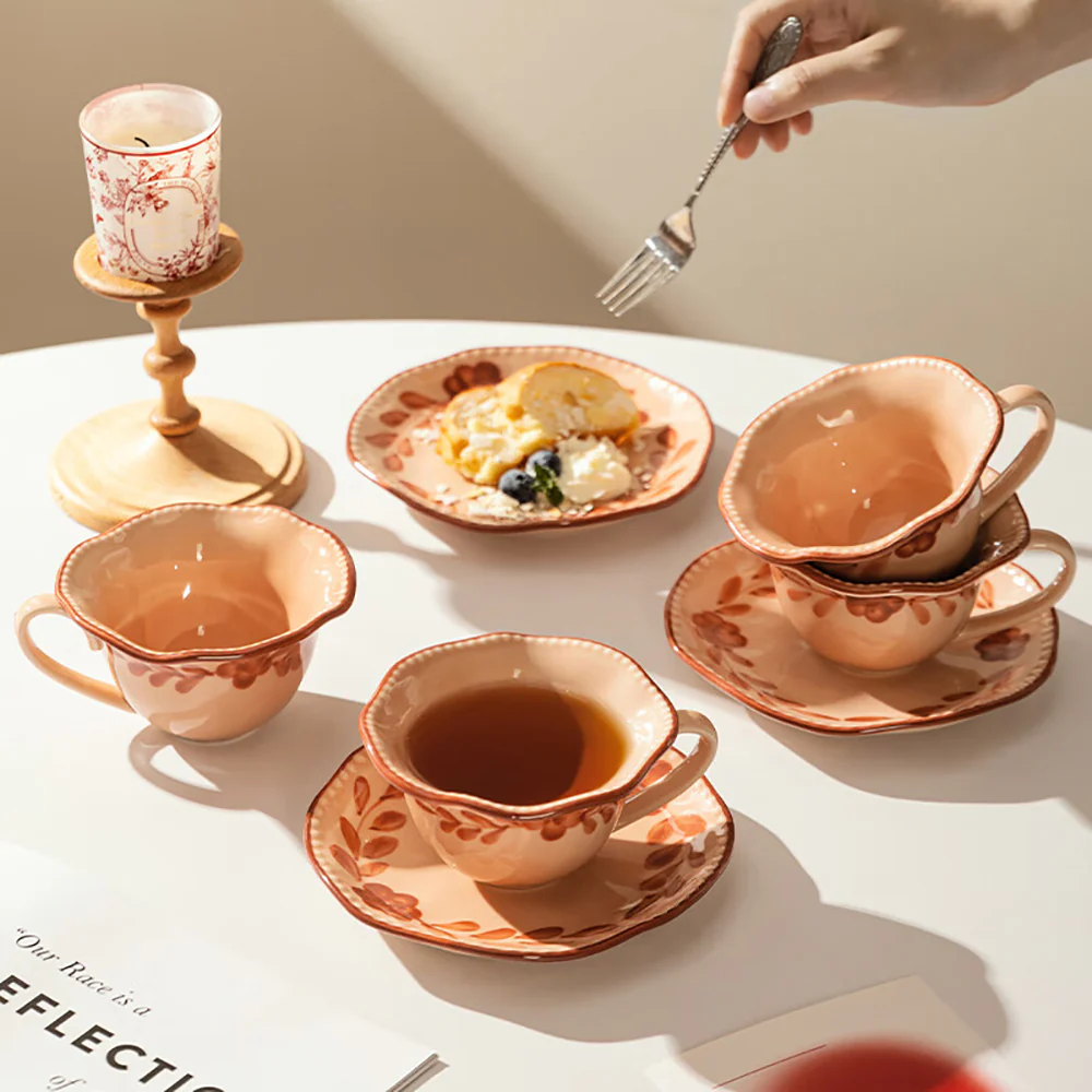 Modern SweetHome Ceramic Coffee Cup and Saucer Set - Gift Box - Image 2
