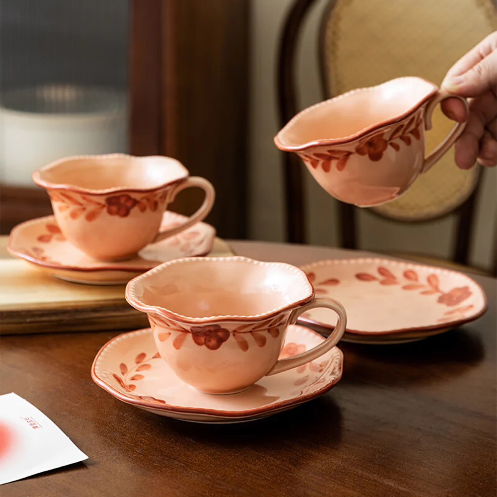 Modern SweetHome Ceramic Coffee Cup and Saucer Set - Gift Box - Image 3