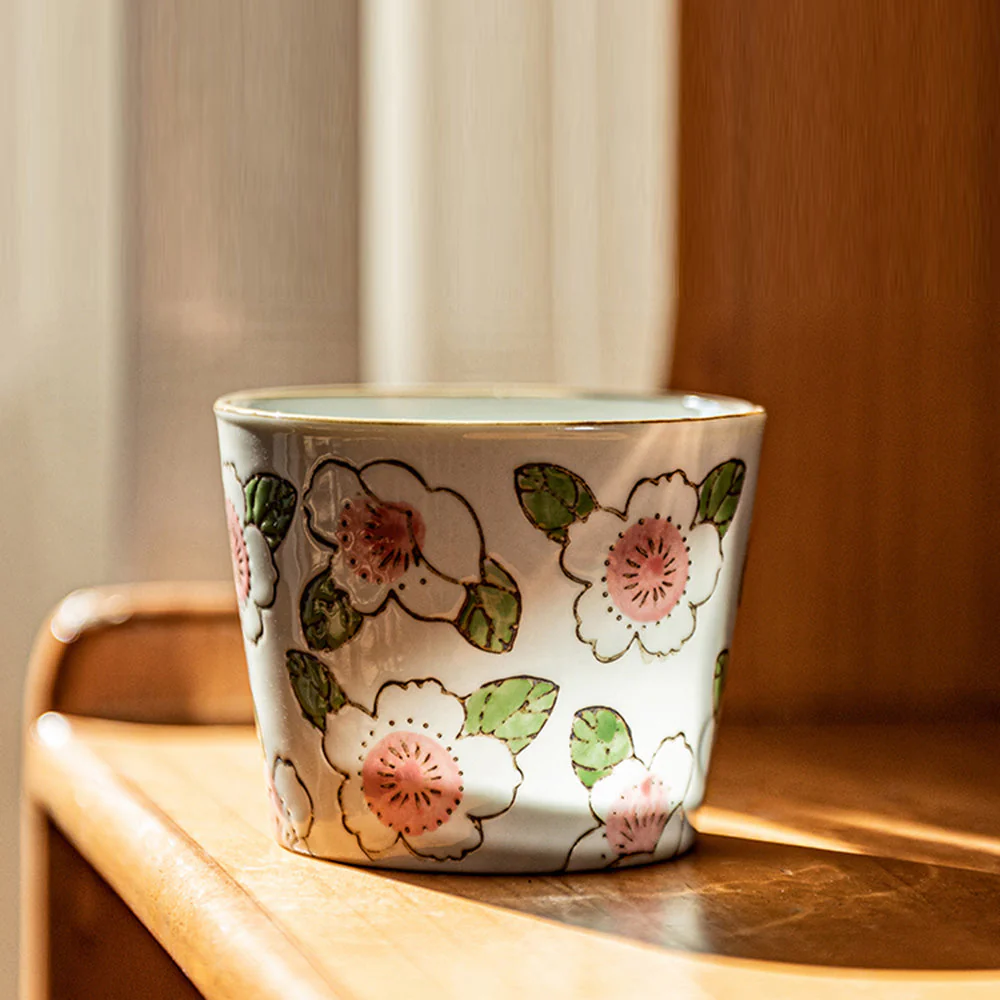 Modern SweetHome Ceramic Tea Cups - Mixed Colors, Set of 6 - Image 4