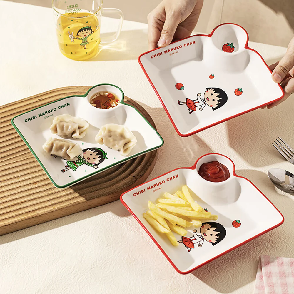Modern SweetHome Chibi Maruko Chan Dumpling Plate - Strawberry Design - Image 2