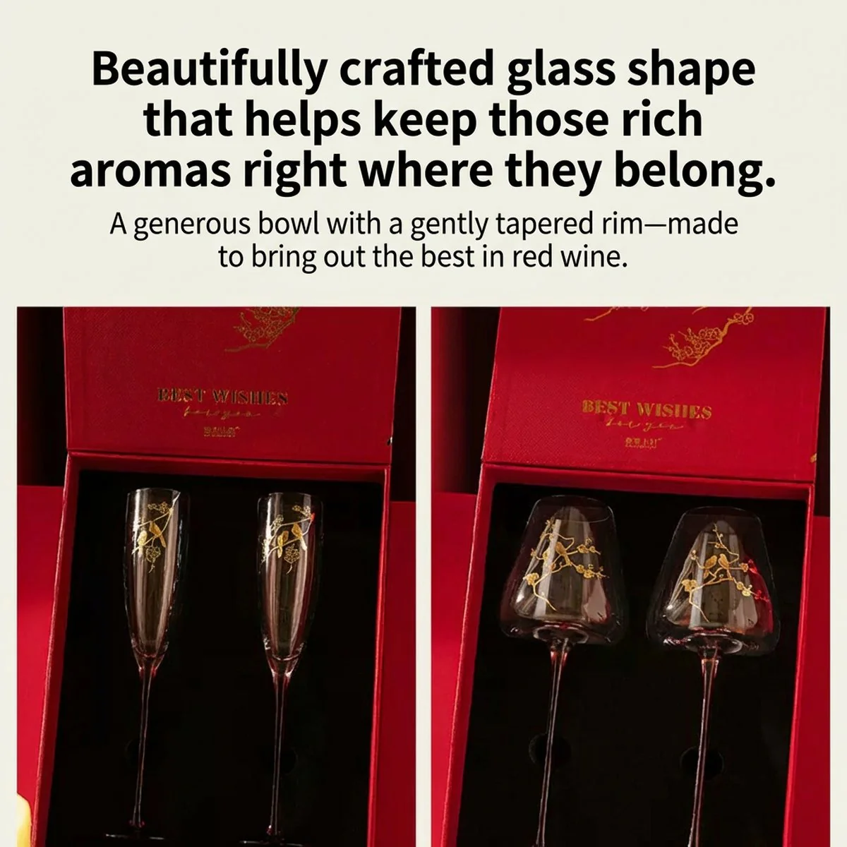 Modern Housewife Designer Champagne Flute Gift Set – 2 Glasses, 150 ml Each – Bridal Toasting Glasses - Image 2