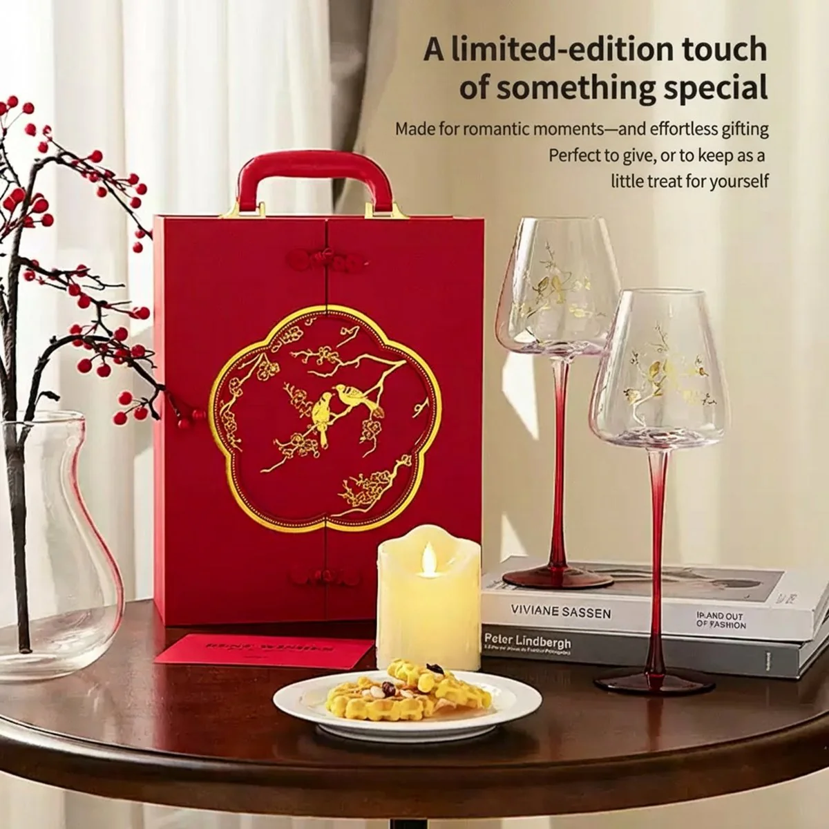 Modern Housewife Designer Champagne Flute Gift Set – 2 Glasses, 150 ml Each – Bridal Toasting Glasses - Image 4