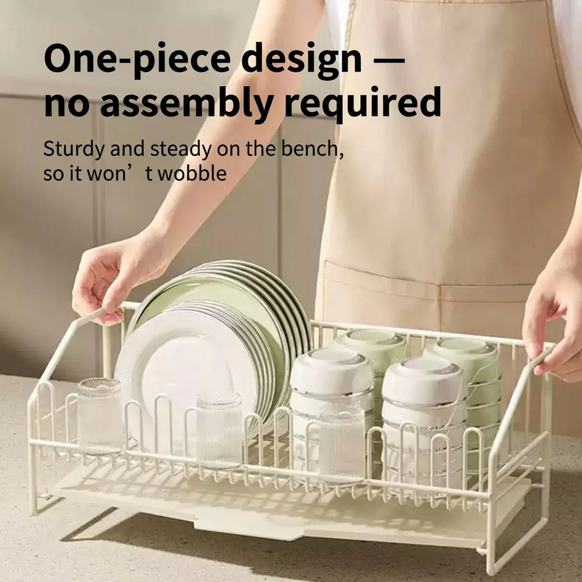 Modern Housewife Dish Drying Rack with Chopstick Holder - Image 5