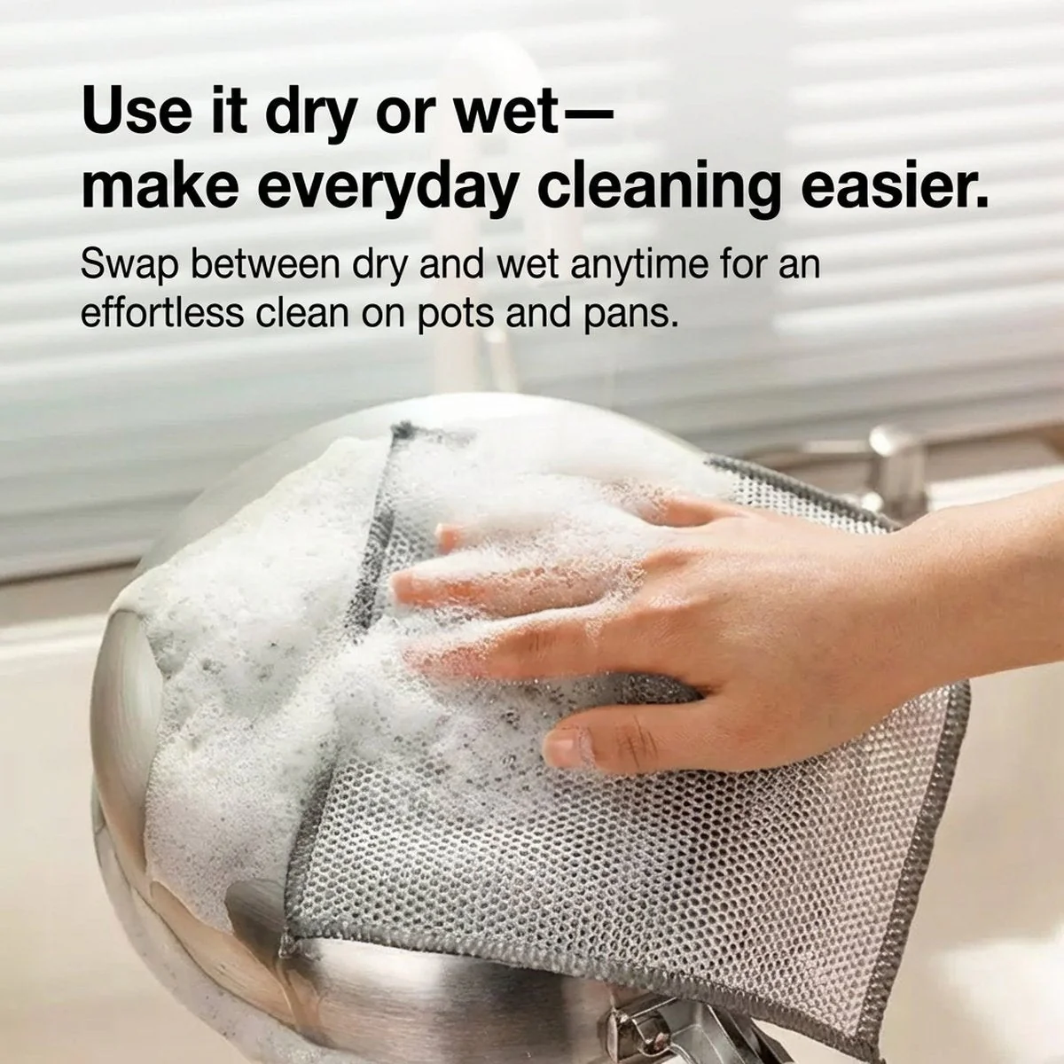 Modern Housewife Double-Layer Silver-Fiber Cleaning Cloths - 6 Pieces (20×20cm)