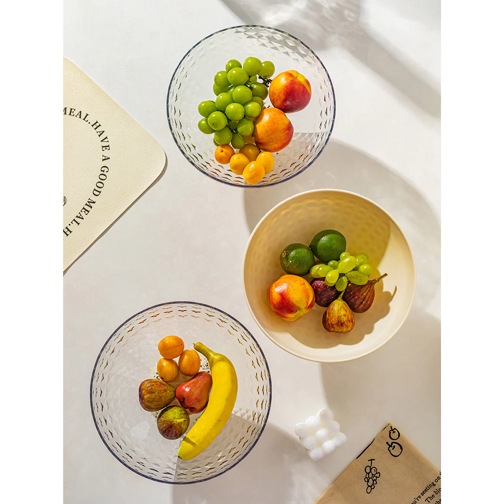 Modern SweetHome Elegant Fruit Bowl - Cream White - Image 3