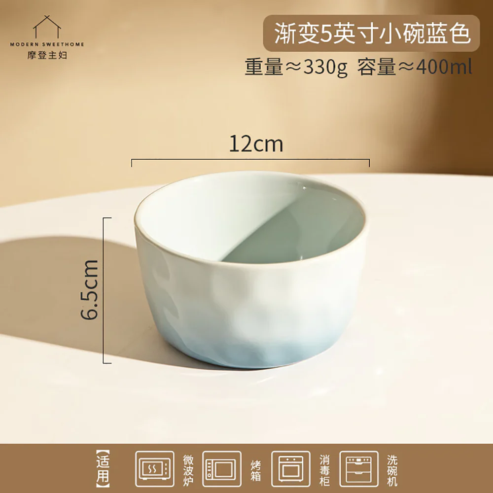 Modern SweetHome Gradient 5-Inch Yogurt Bowl - Blue - Image 4