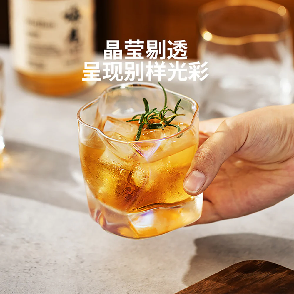 Modern SweetHome Irregular Whiskey Glass - Transparent - Image 3