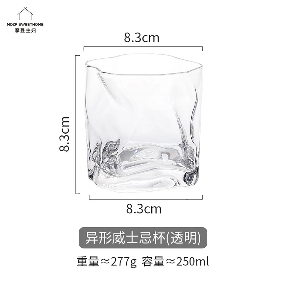 Modern SweetHome Irregular Whiskey Glass - Transparent - Image 5