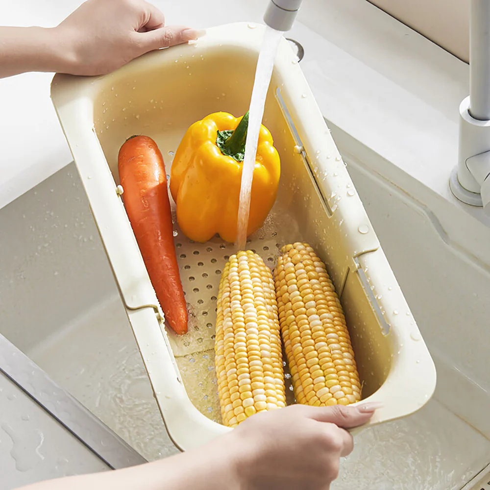Modern SweetHome Kitchen Sink Expandable Draining Basket - Extra Large - Image 3