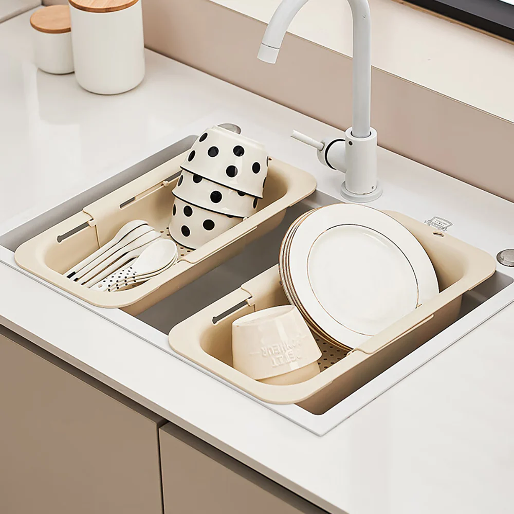 Modern SweetHome Kitchen Sink Extendable Draining Basket - Large - Image 3