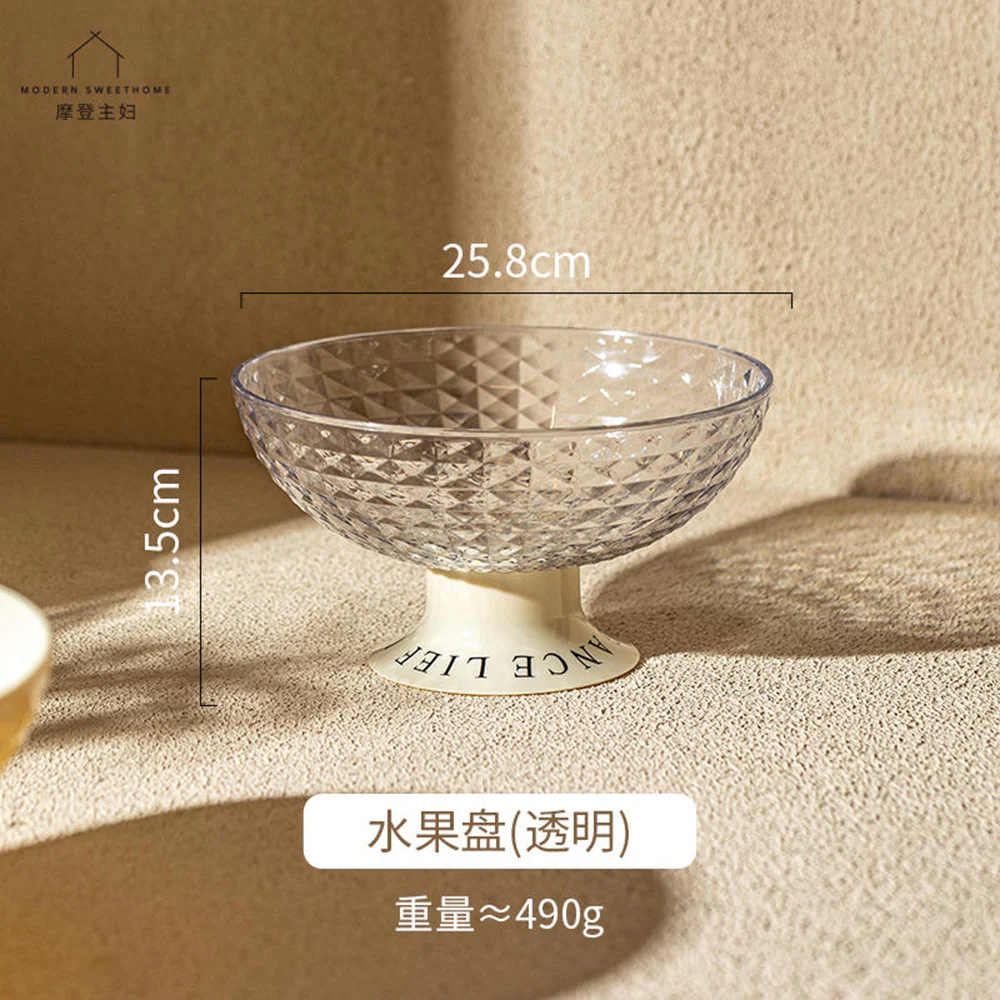 Modern SweetHome Luxury Fruit Bowl - Transparent - Image 3