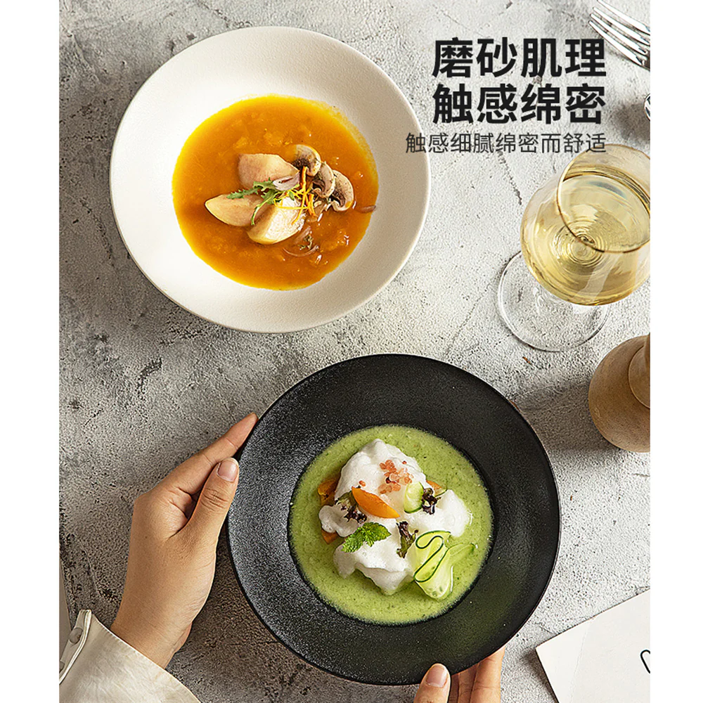 Modern SweetHome Matte Western Dining Bowl 8 Inches - White - Image 3