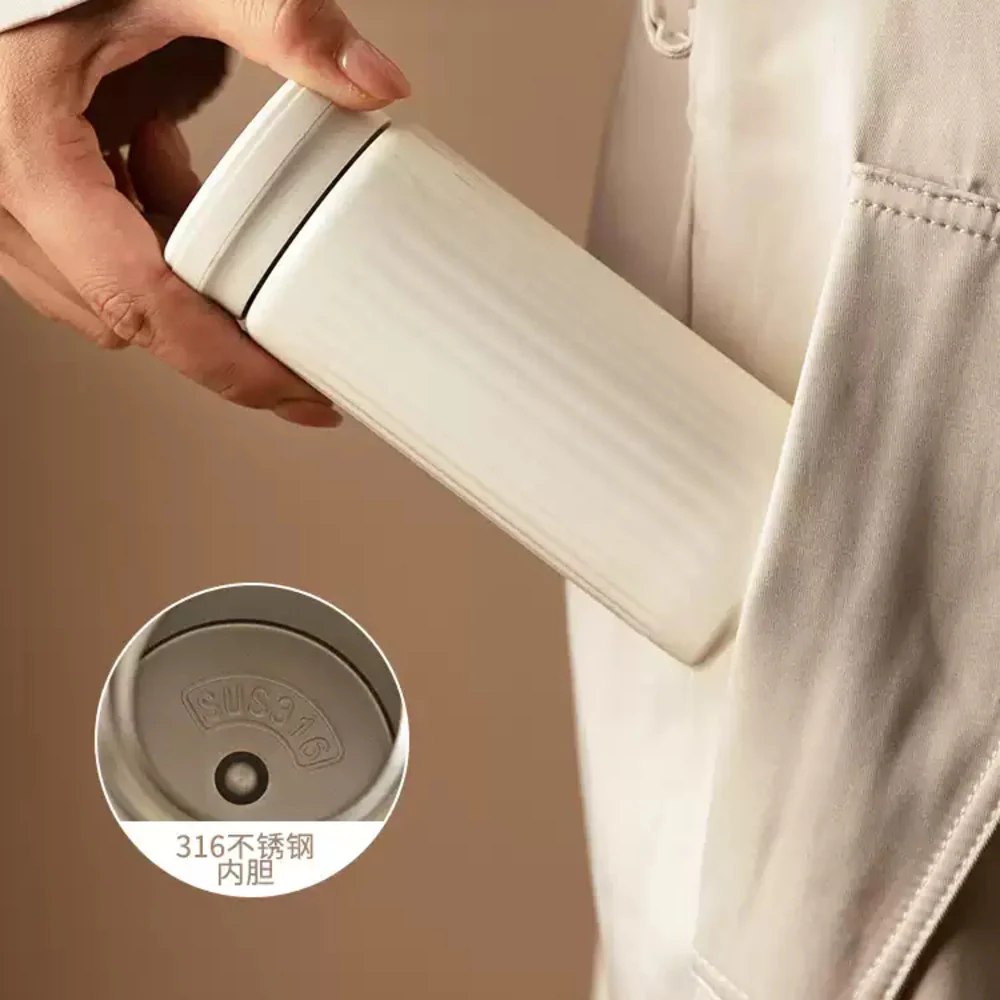 Modern Housewife Mini 316 Stainless Steel Insulated Bottle - Milk White, 200ml - Image 3