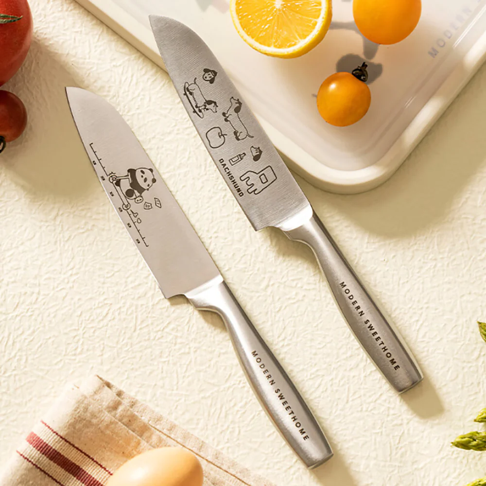 Modern SweetHome Mototo Panda 5-Inch Stainless Steel Santoku Knife - Image 3
