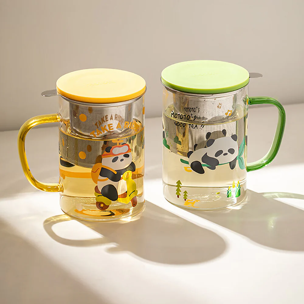 Modern SweetHome Mototo Tea Infuser Cup - Yellow, 420ml - Image 2