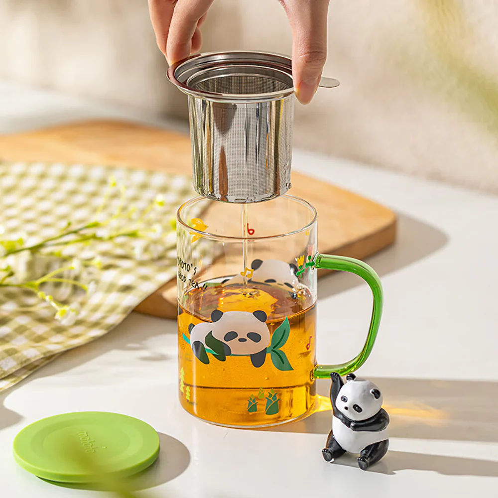 Modern SweetHome Mototo Tea Infuser Cup - Yellow, 420ml - Image 4