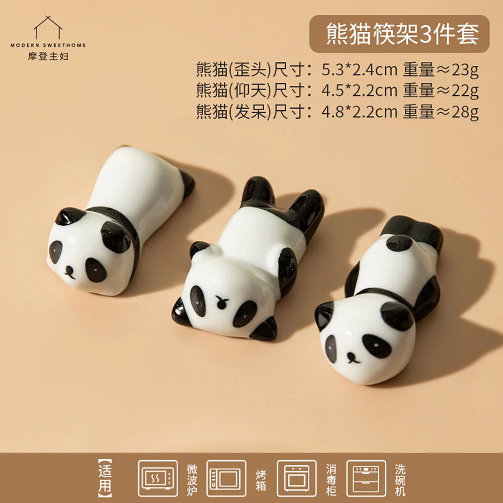 Modern SweetHome Panda Chopstick Holders - Set of 3 - Image 5
