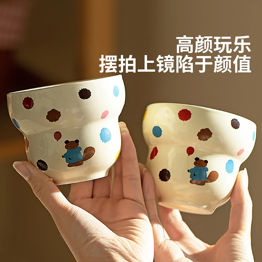 Modern SweetHome Striped Bear Coffee Mug - Image 4
