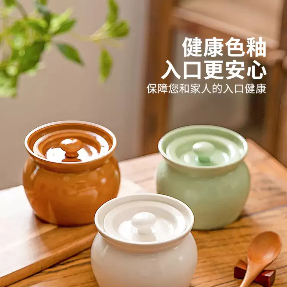 Modern Sweethome Covered Clay Stew Pot, Brown 350ml – Mini Ceramic Soup & Herbal Tonic Crock - Image 3
