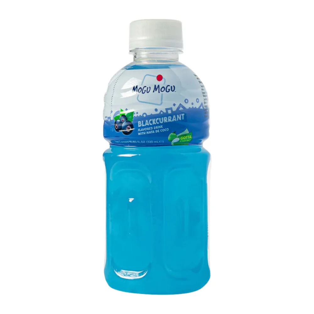 Mogu Mogu Blackcurrant Flavoured Drink with Nata de Coco 320ml x 6 - Image 2