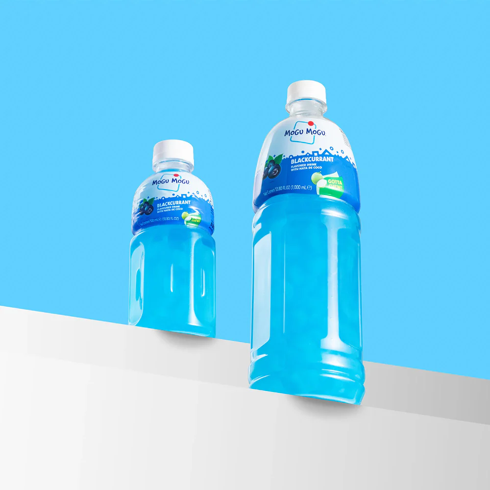 Mogu Mogu Blackcurrant with Nata de Coco 1L - Chewy Coconut Jelly Drink - Image 2