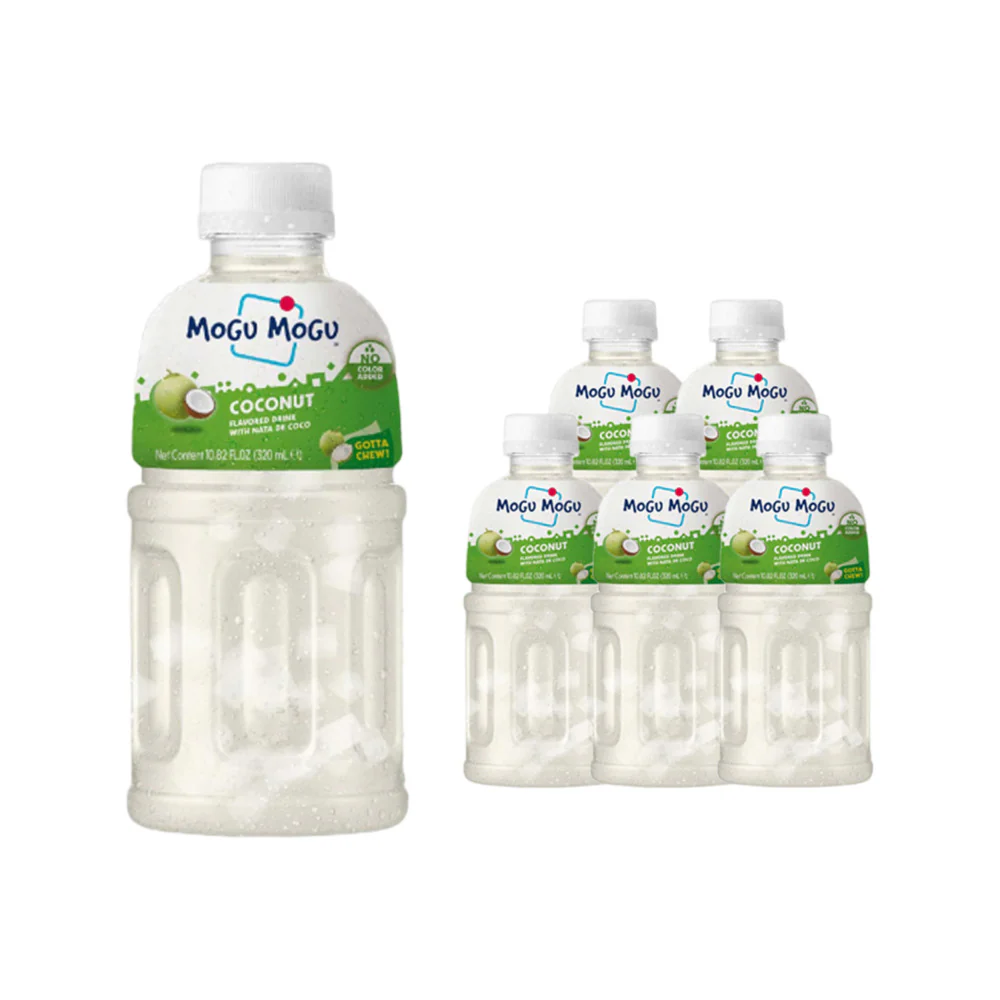 Mogu Mogu Coconut Flavoured Drink with Nata de Coco 320ml x 6
