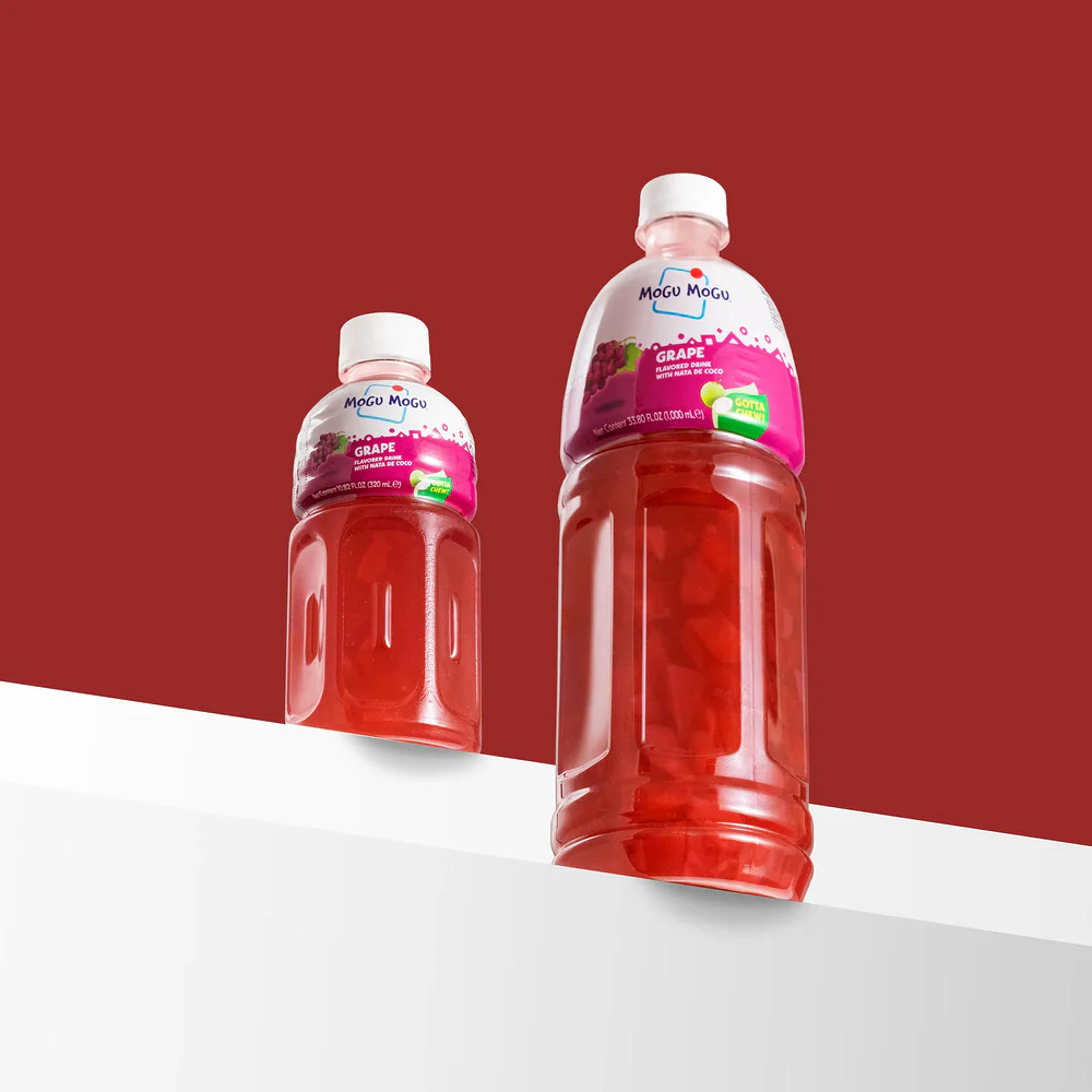 Mogu Mogu Grape Juice Drink with Nata de Coco 1L - Image 2