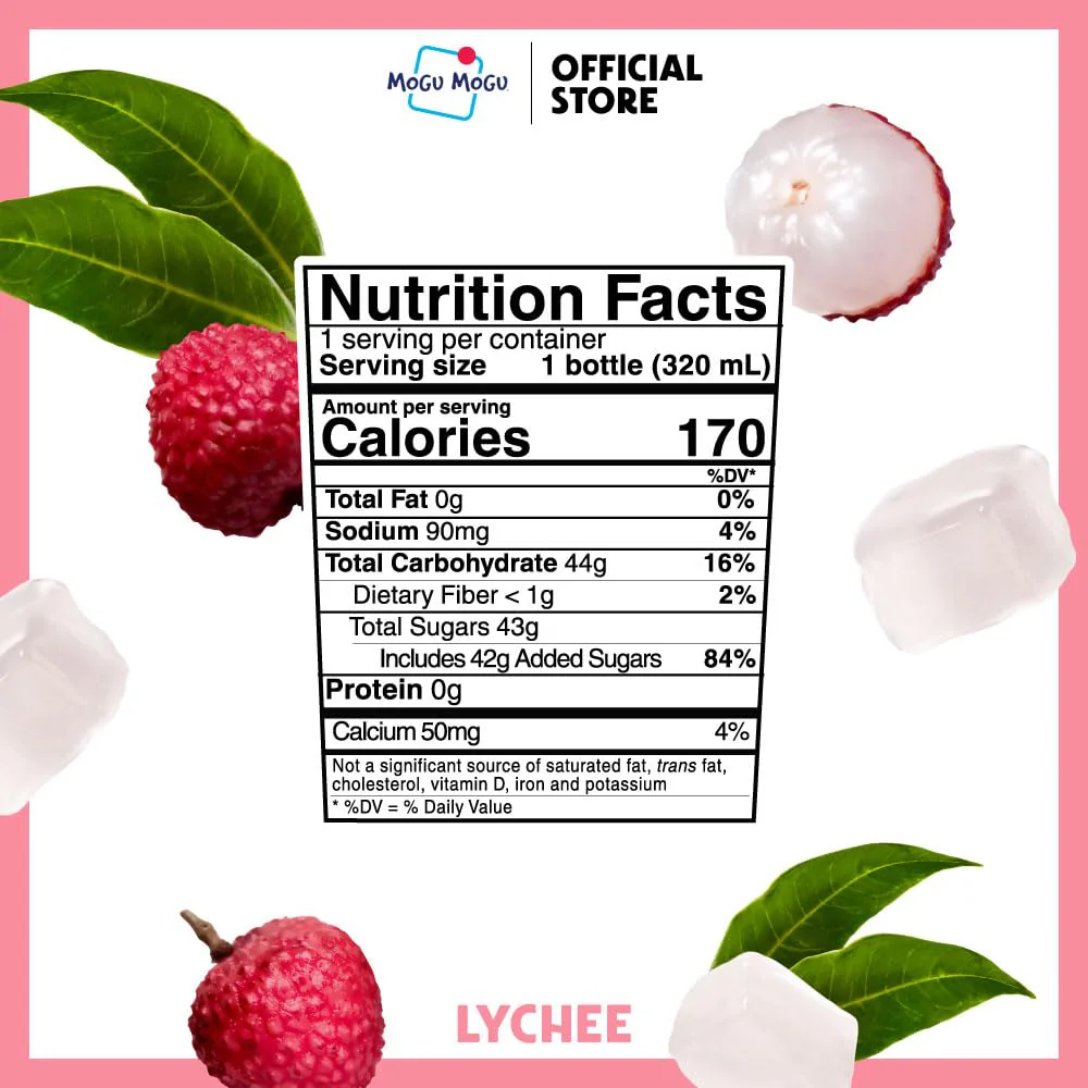 Mogu Mogu Lychee Drink with Nata de Coco 320ml x 6 Bottles - Image 4