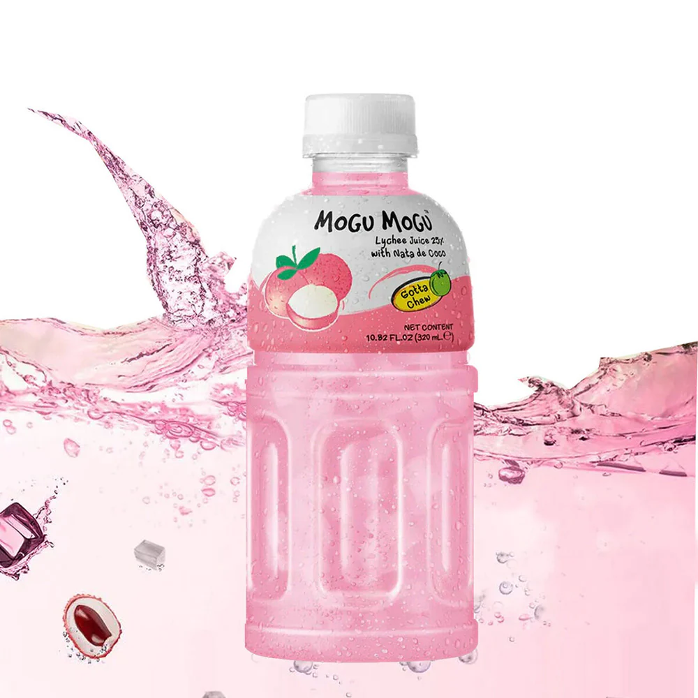 Mogu Mogu Lychee Flavored Nata de Coco Drink - 12 x 320ml - Image 2
