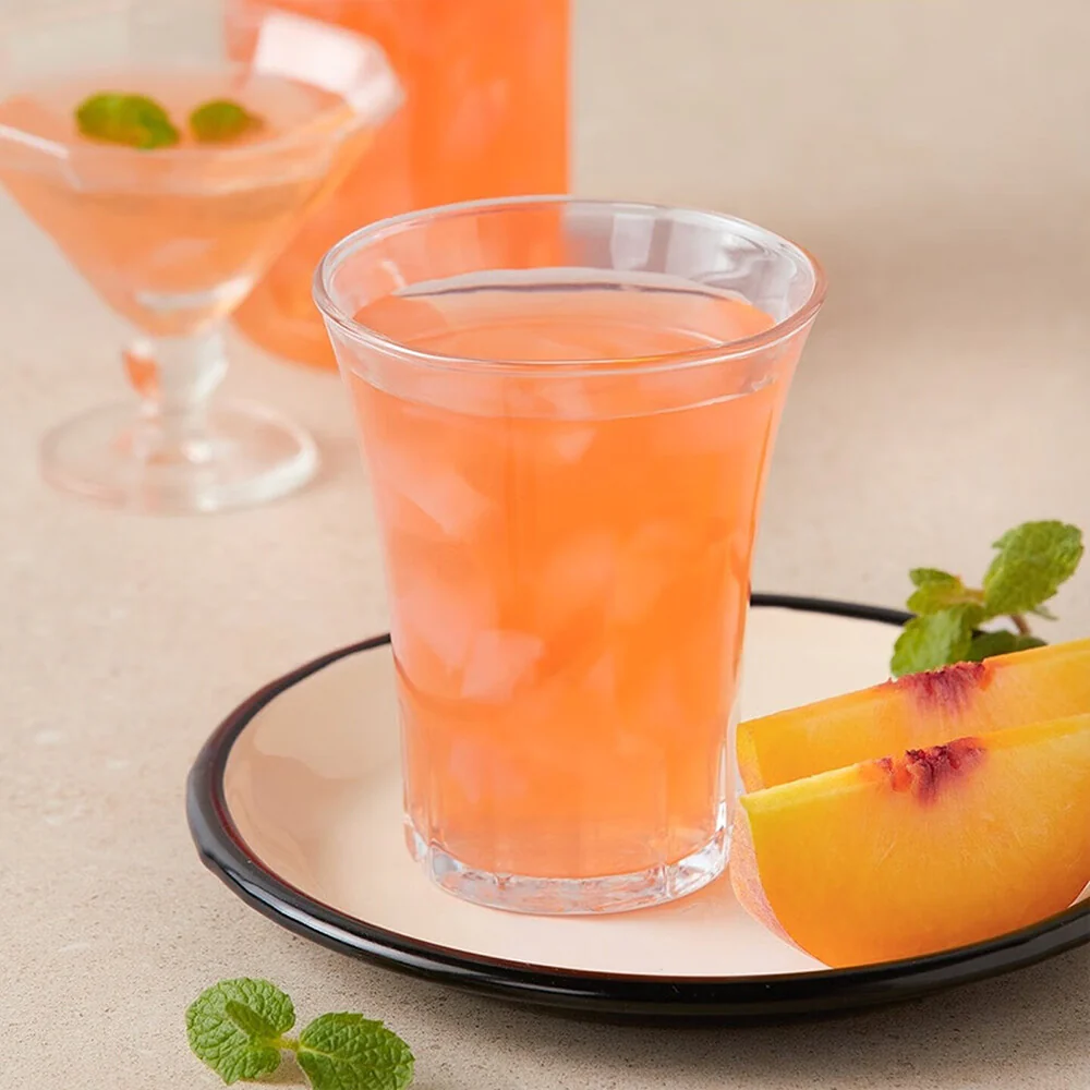 Mogu Mogu Peach Flavoured Drink with Nata de Coco 320ml x 6 - Chewy Coconut Jelly Juice Drink - Image 2